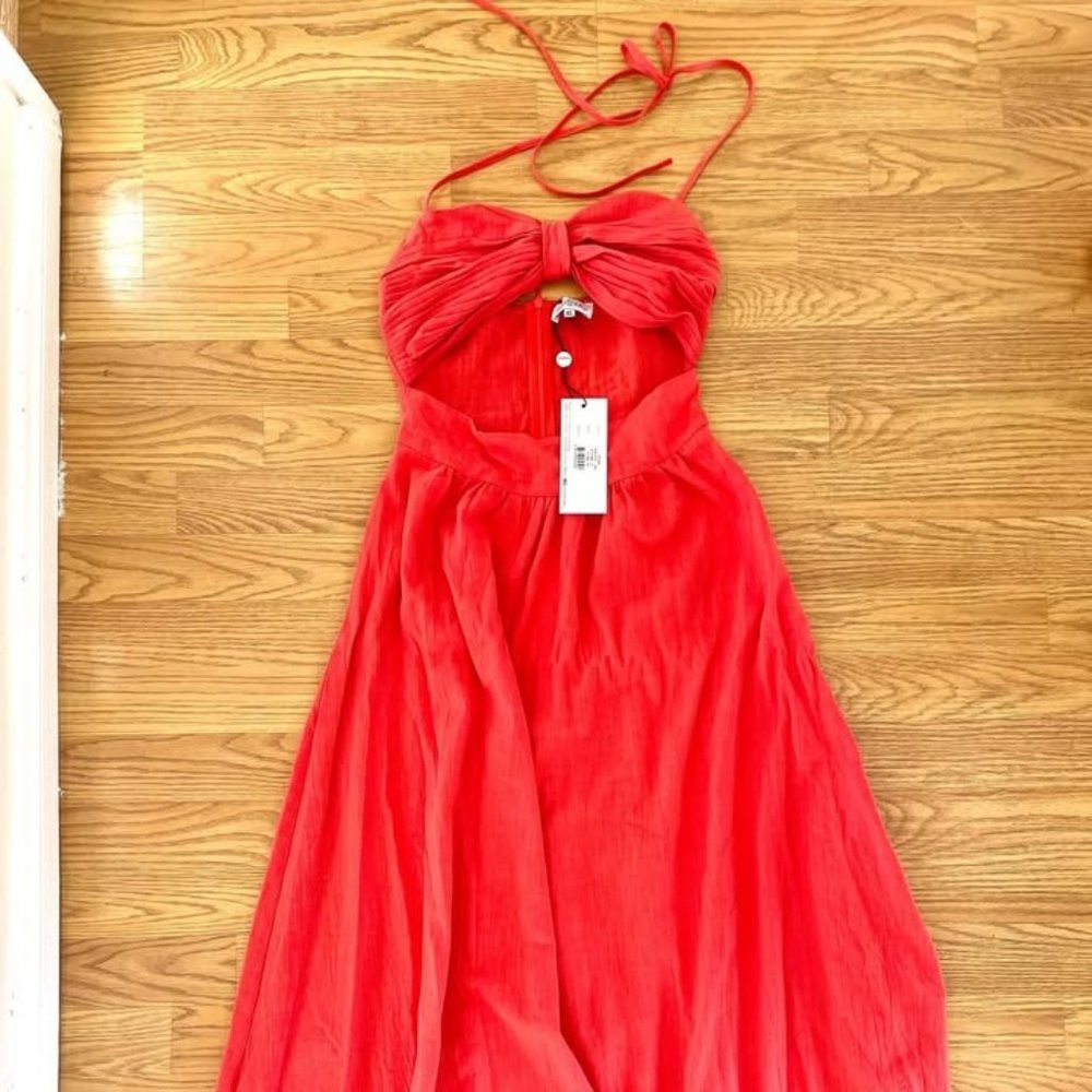 SNDYS maxi coral dress NWT